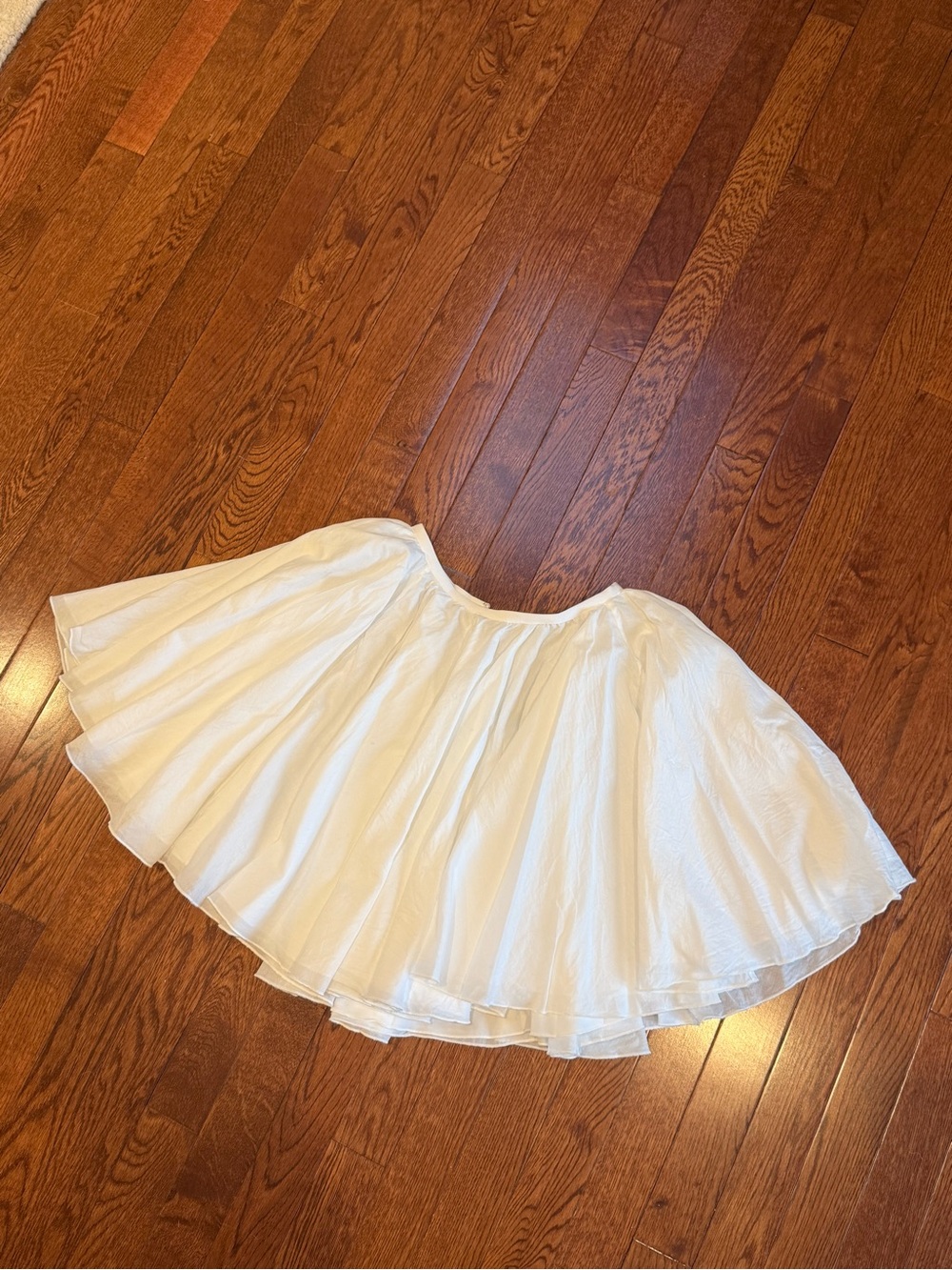 Hedge Brand Small White Full Tulle Circle Skirt Cotton